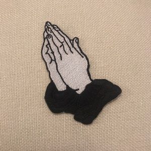 Drake prayer hands iron on patch